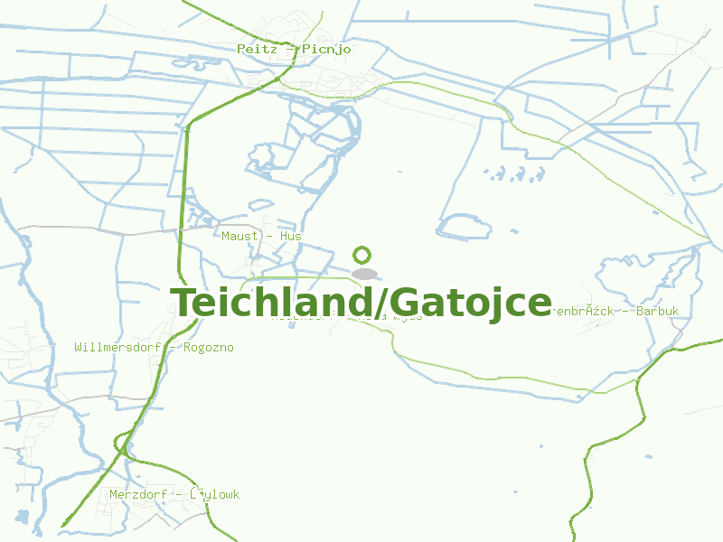 Karte von Teichland/Gatojce