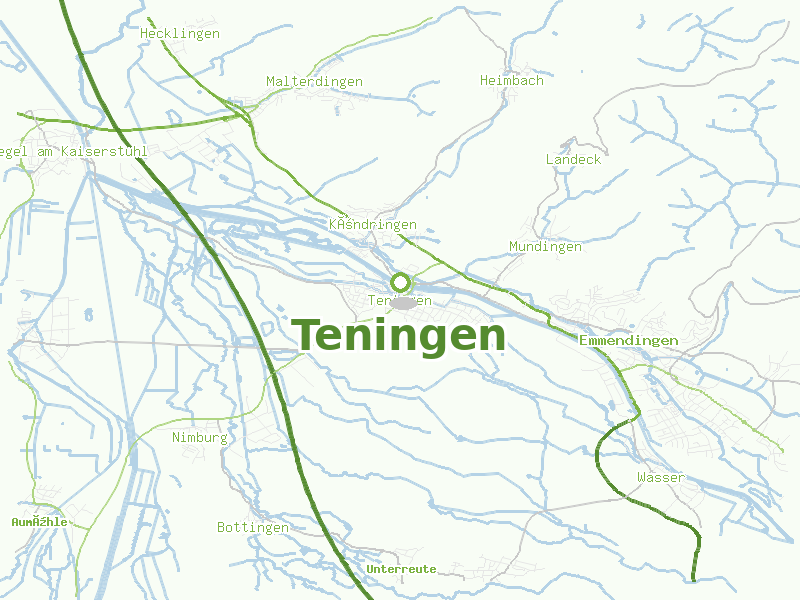 Karte von Teningen