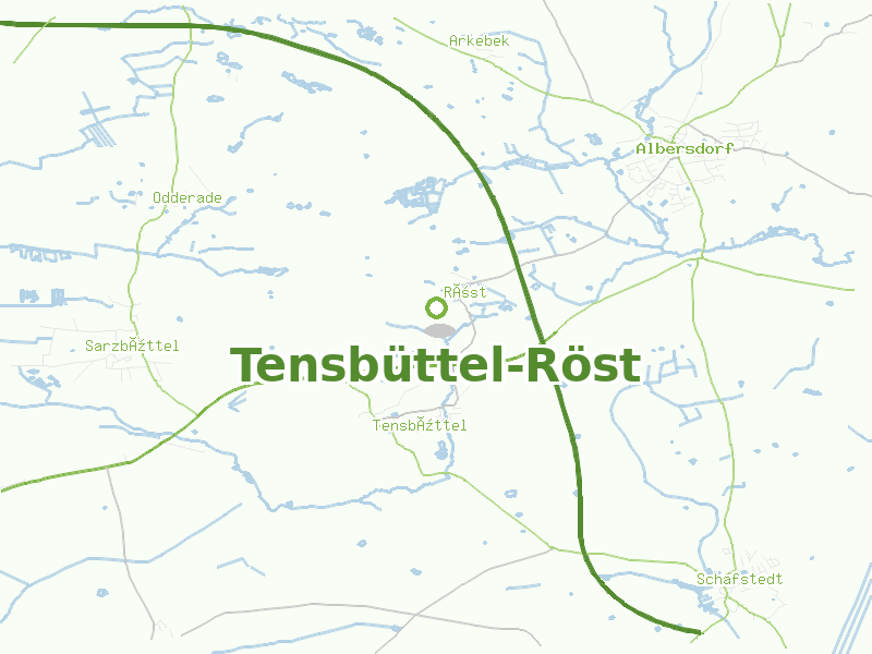 Karte von Tensbüttel-Röst