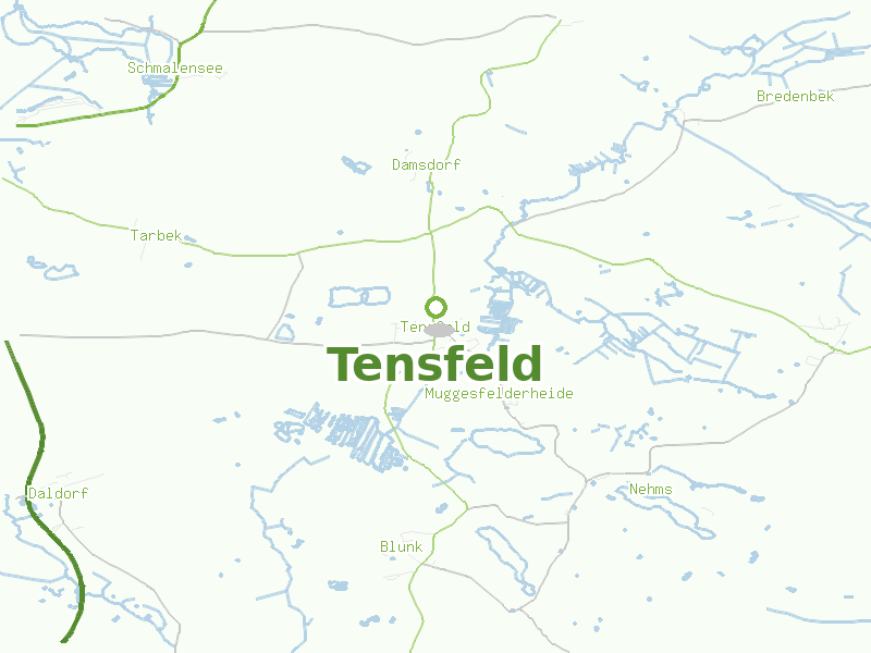 Karte von Tensfeld