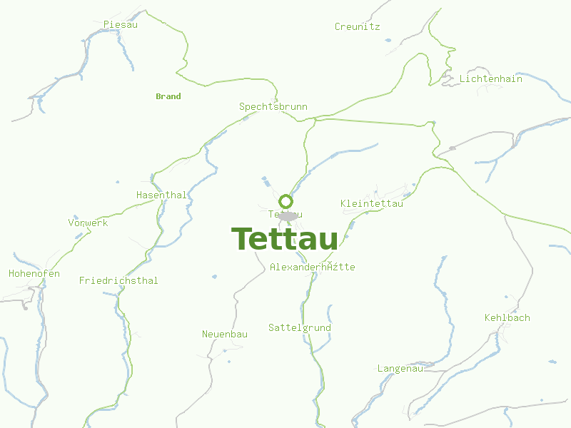 Karte von Tettau