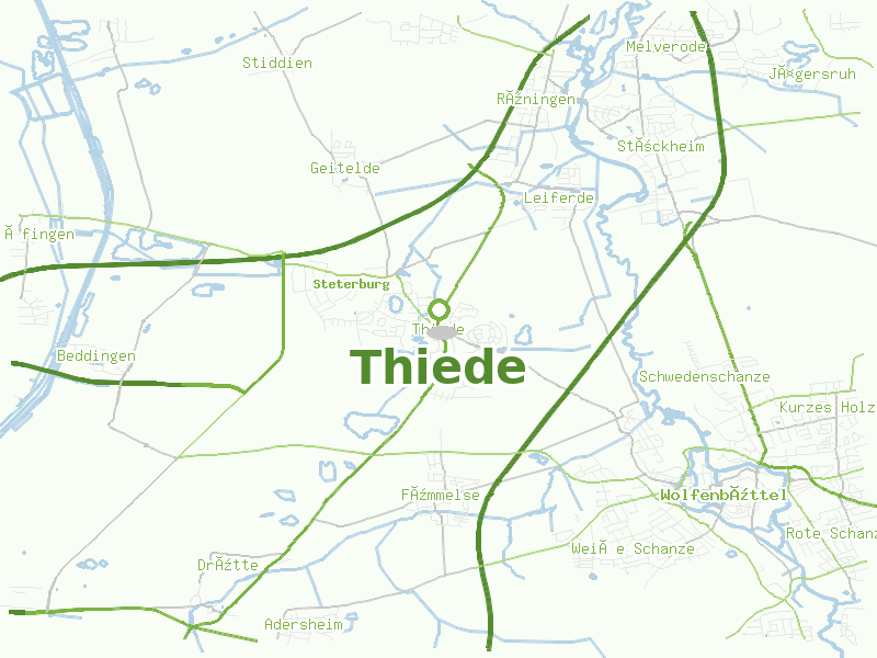 Karte von Thiede