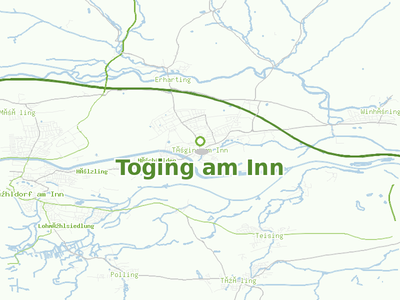 Karte von Toging am Inn
