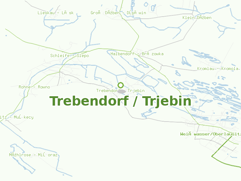 Karte von Trebendorf / Trjebin