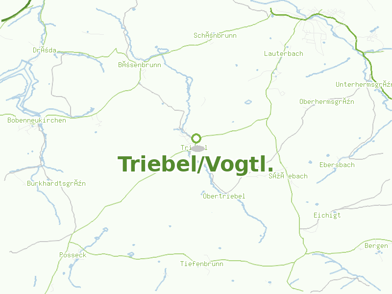 Karte von Triebel/Vogtl.