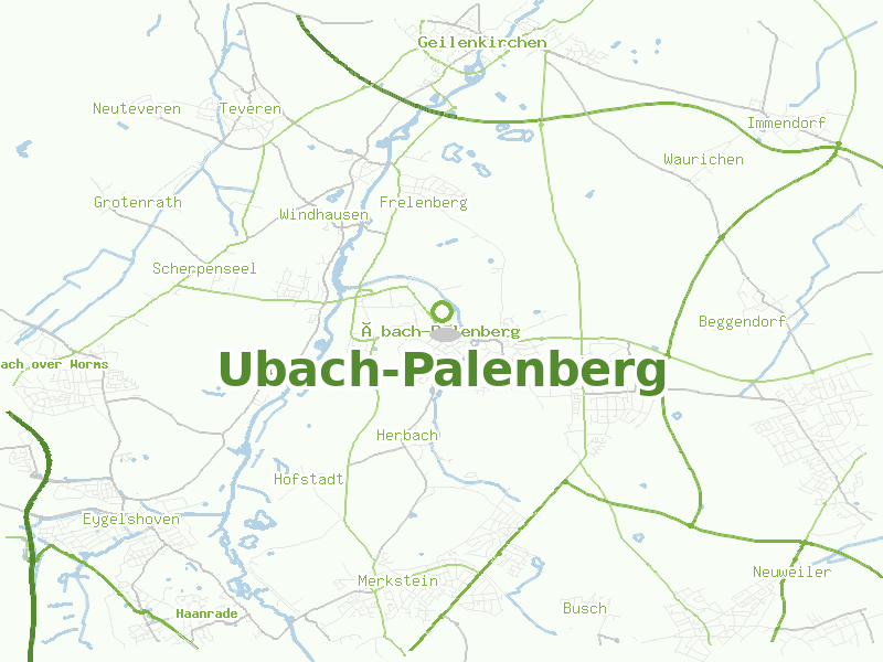 Karte von Ubach-Palenberg