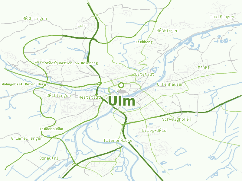 Karte von Ulm