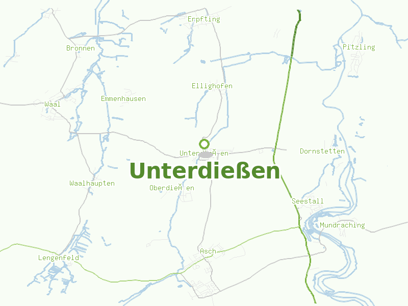 Karte von Unterdießen