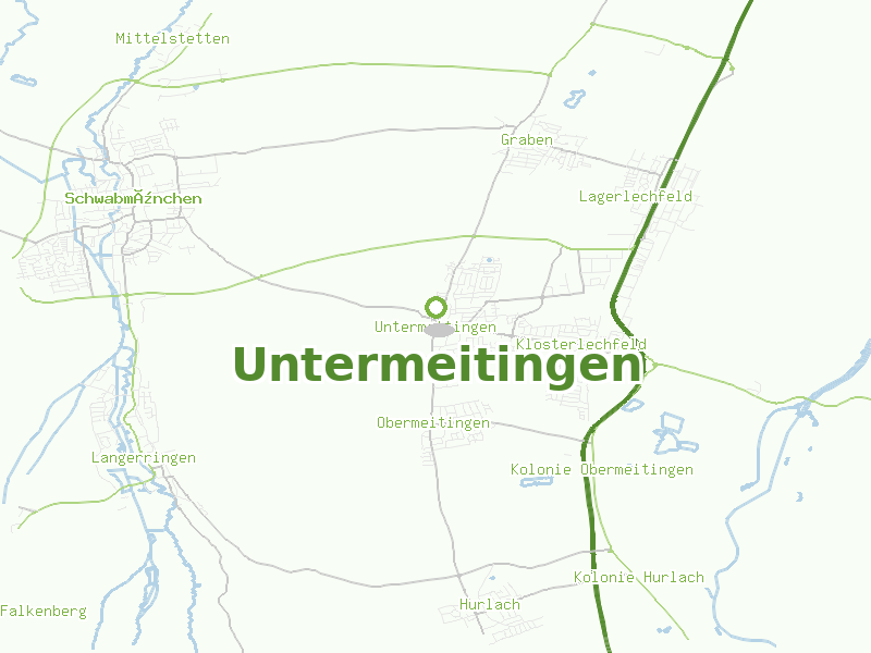 Karte von Untermeitingen