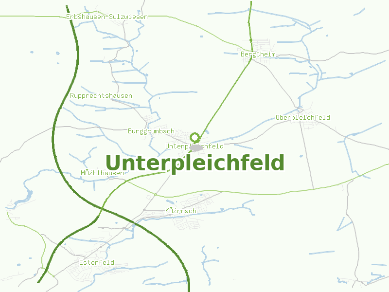 Karte von Unterpleichfeld