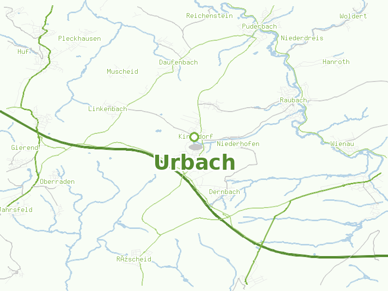Karte von Urbach