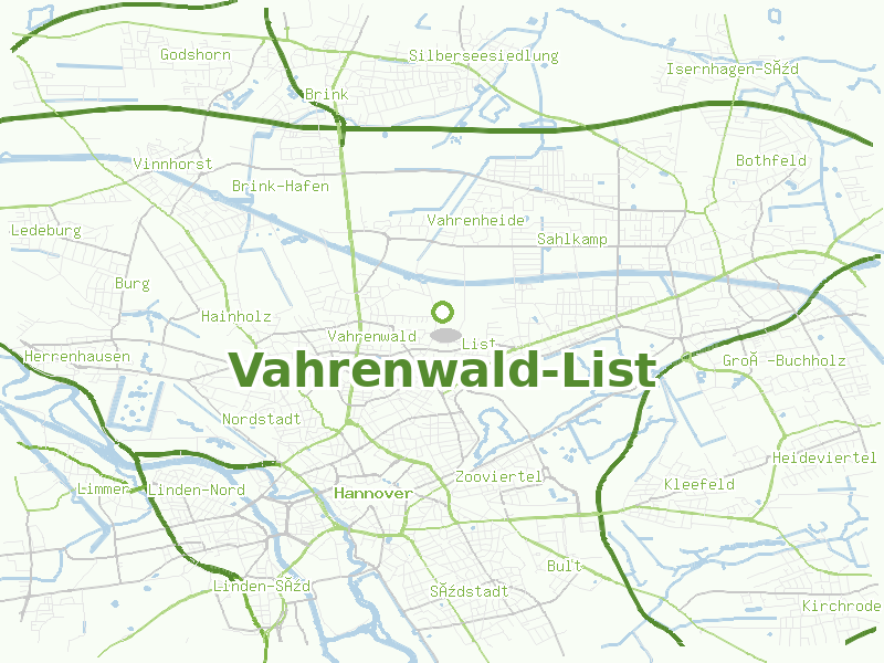 Karte von Vahrenwald-List