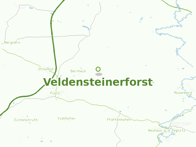 Karte von Veldensteinerforst