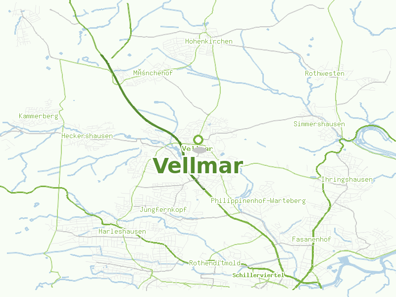Karte von Vellmar