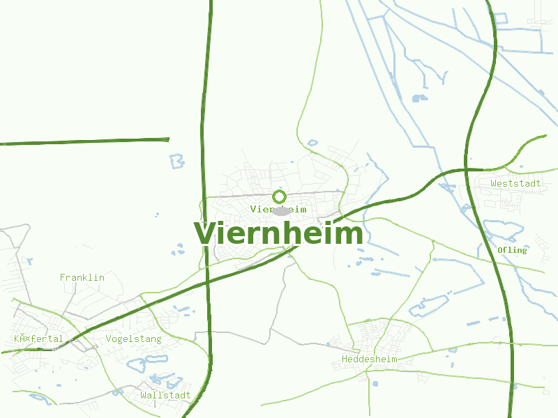 Karte von Viernheim