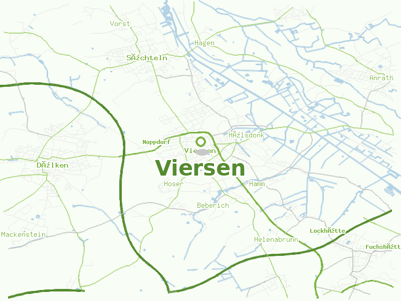 Karte von Viersen