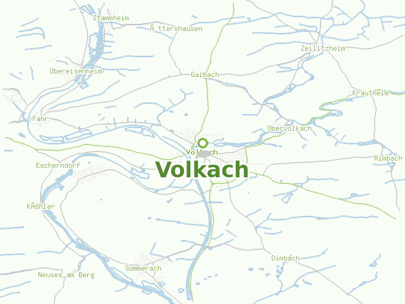 Karte von Volkach