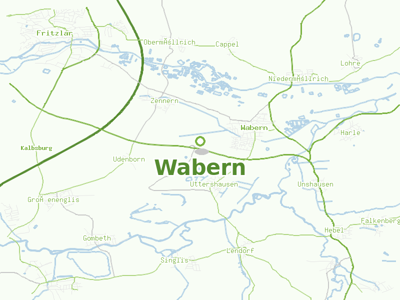 Karte von Wabern