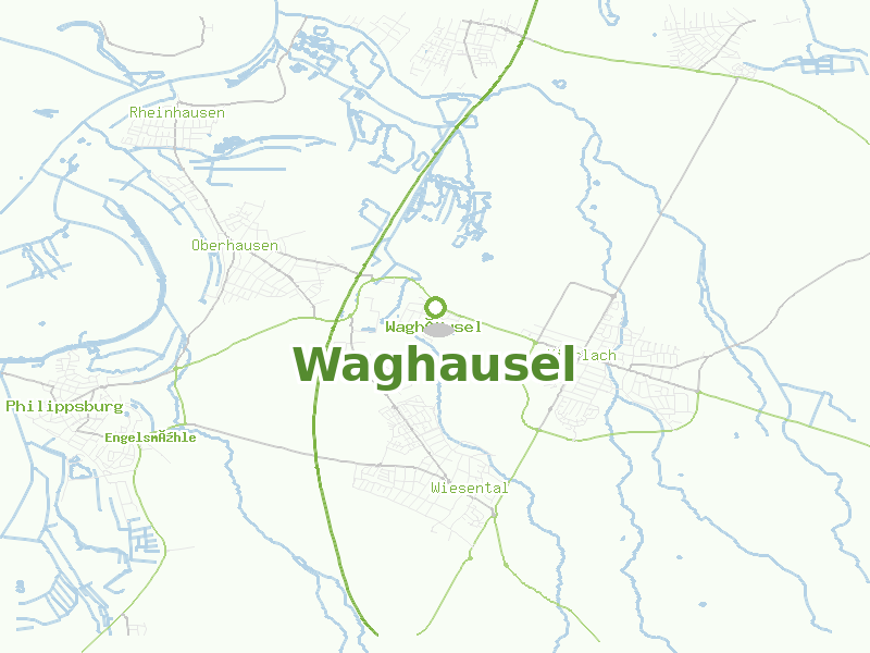 Karte von Waghausel