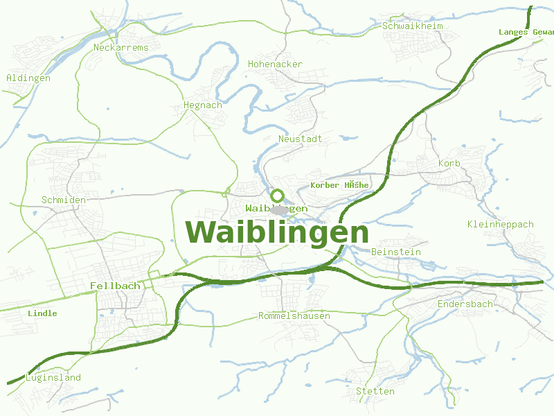 Karte von Waiblingen