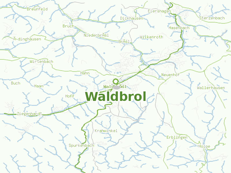 Karte von Waldbrol