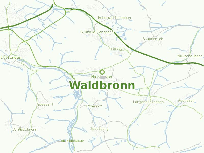 Karte von Waldbronn