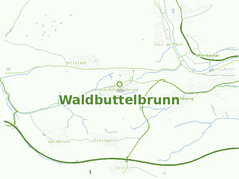 Karte von Waldbuttelbrunn