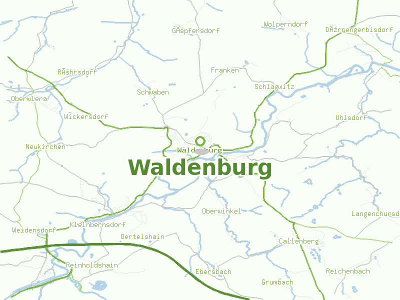 Karte von Waldenburg