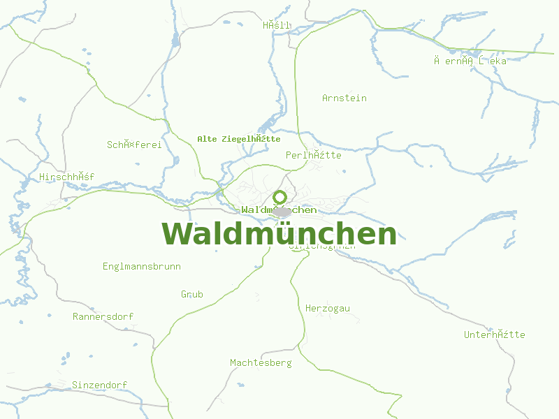 Karte von Waldmünchen