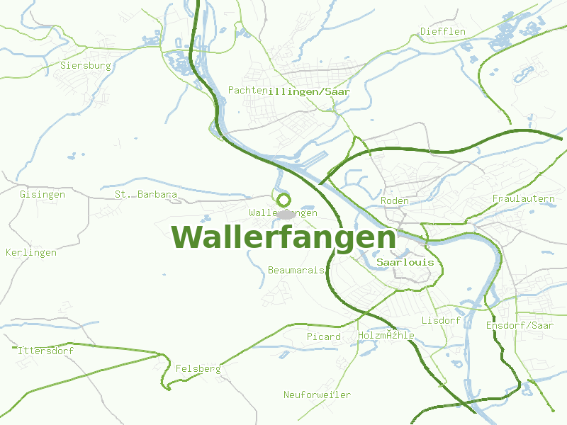 Karte von Wallerfangen