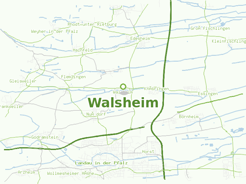Karte von Walsheim