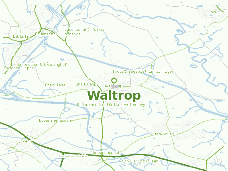 Karte von Waltrop