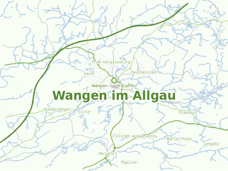 Karte von Wangen im Allgau