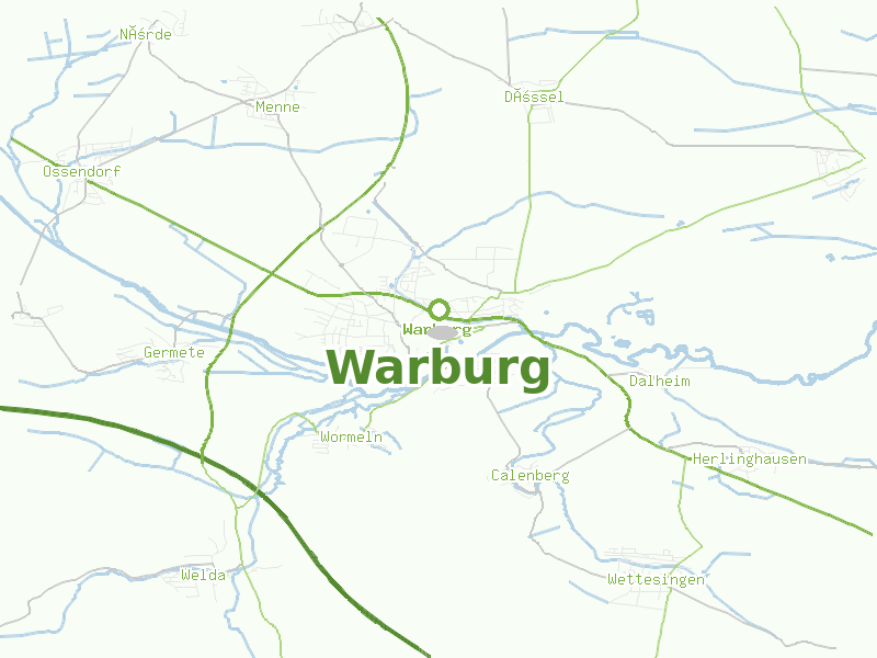 Karte von Warburg