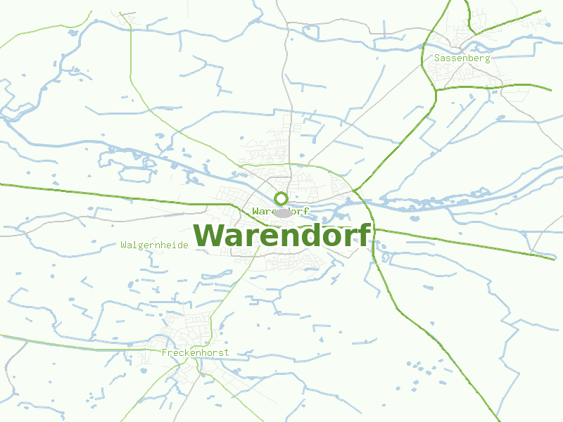 Karte von Warendorf