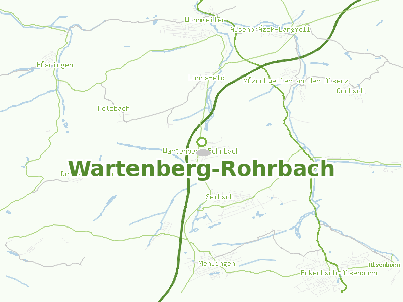 Karte von Wartenberg-Rohrbach