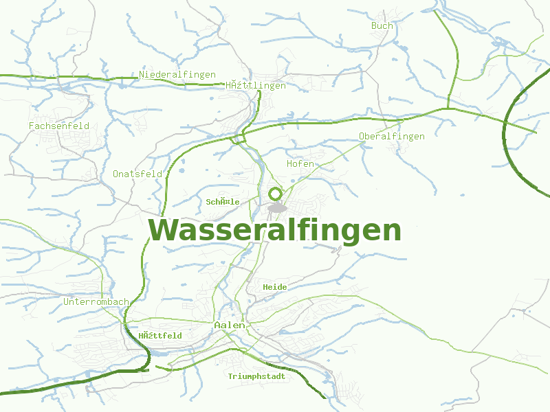 Karte von Wasseralfingen