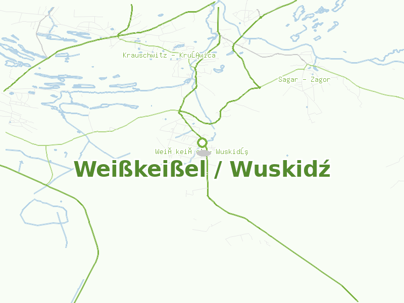 Karte von Weißkeißel / Wuskidź