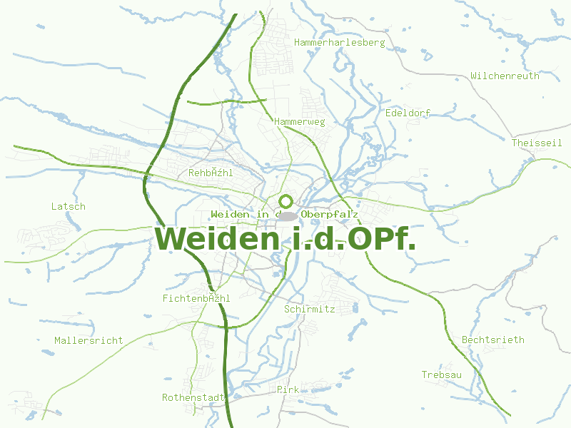 Karte von Weiden i.d.OPf.