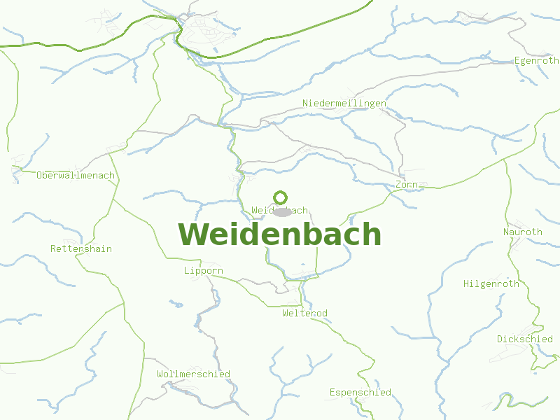 Karte von Weidenbach