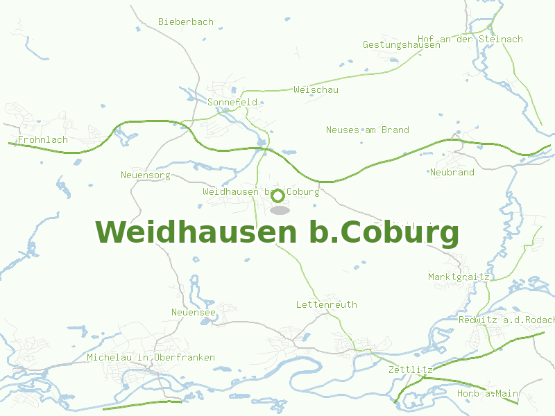 Karte von Weidhausen b.Coburg