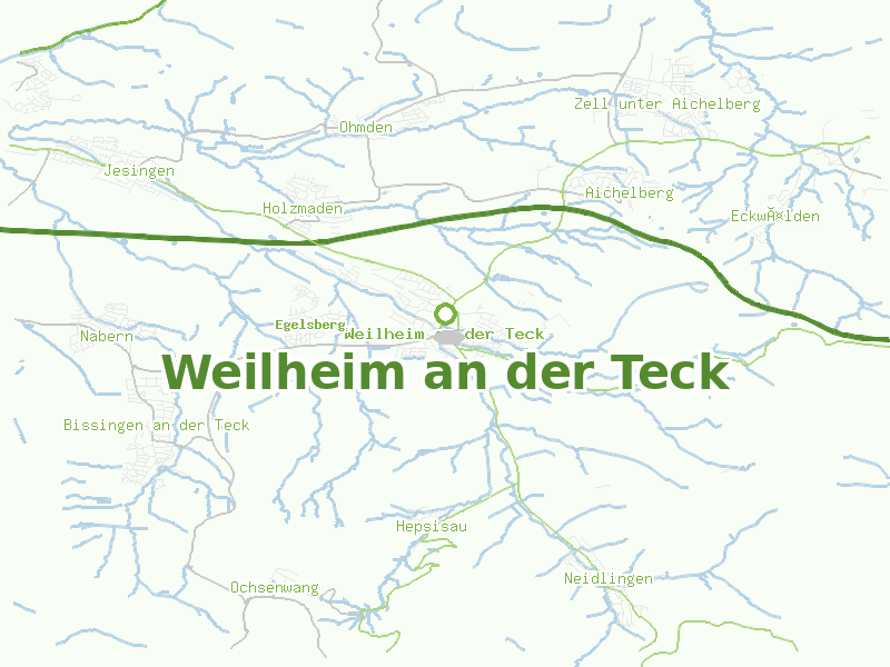 Karte von Weilheim an der Teck