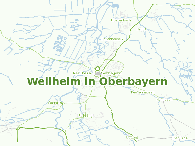 Karte von Weilheim in Oberbayern