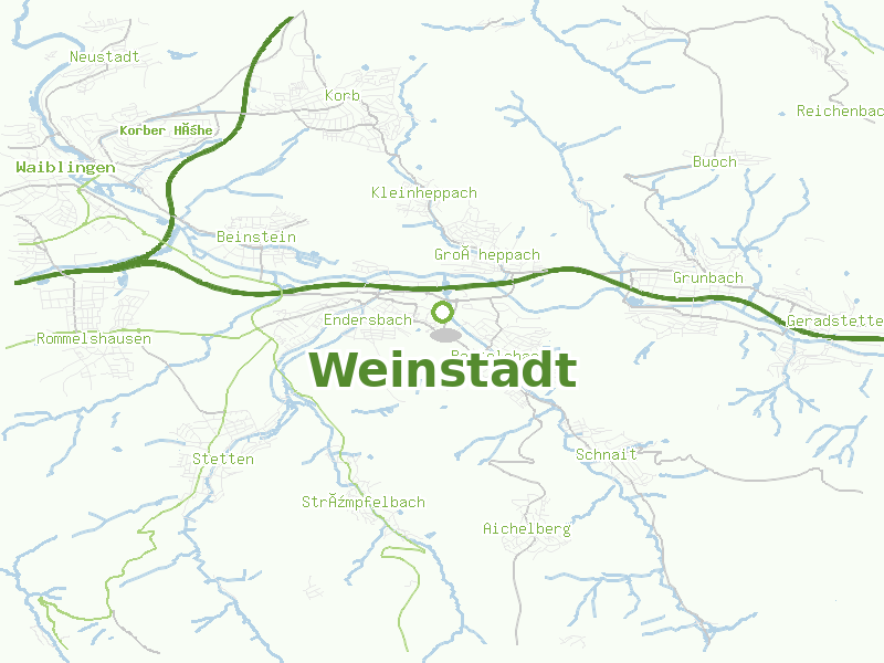 Karte von Weinstadt