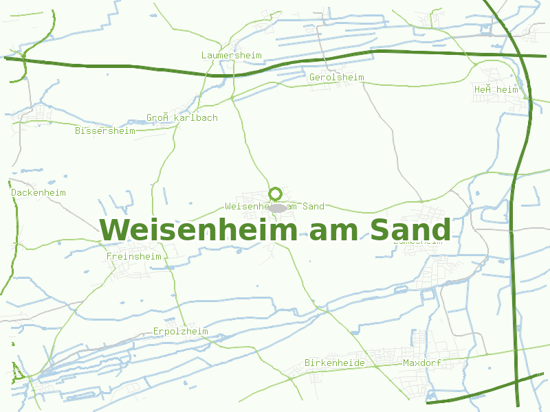 Karte von Weisenheim am Sand