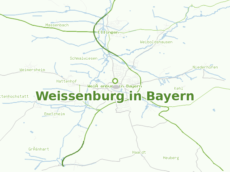 Karte von Weissenburg in Bayern