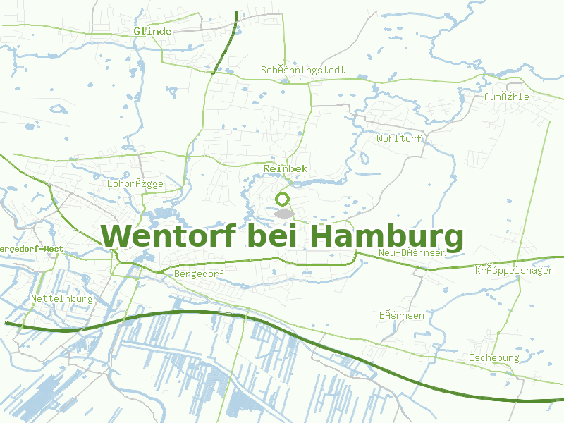 Karte von Wentorf bei Hamburg