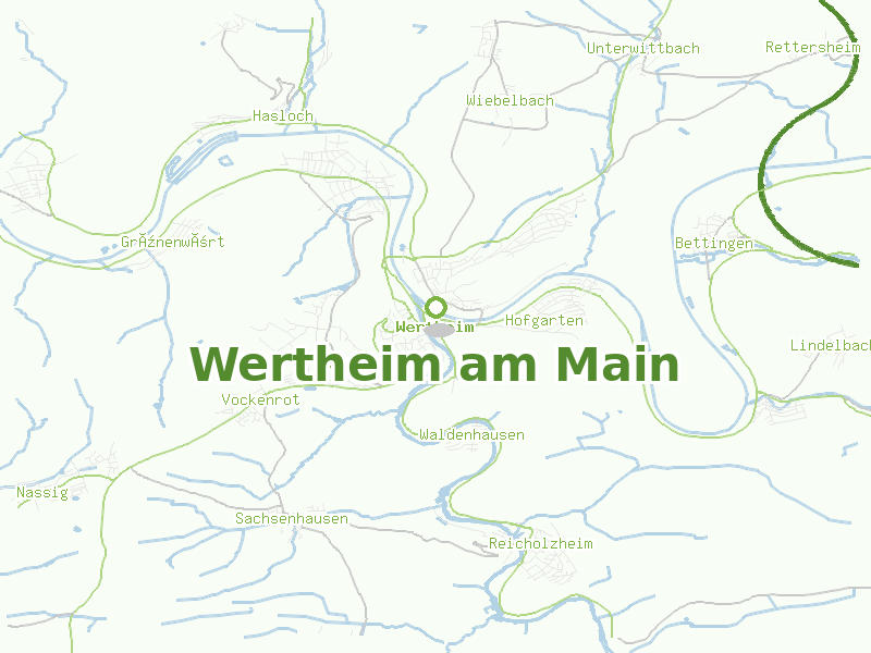 Karte von Wertheim am Main