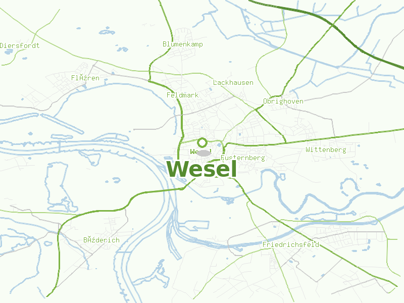 Karte von Wesel