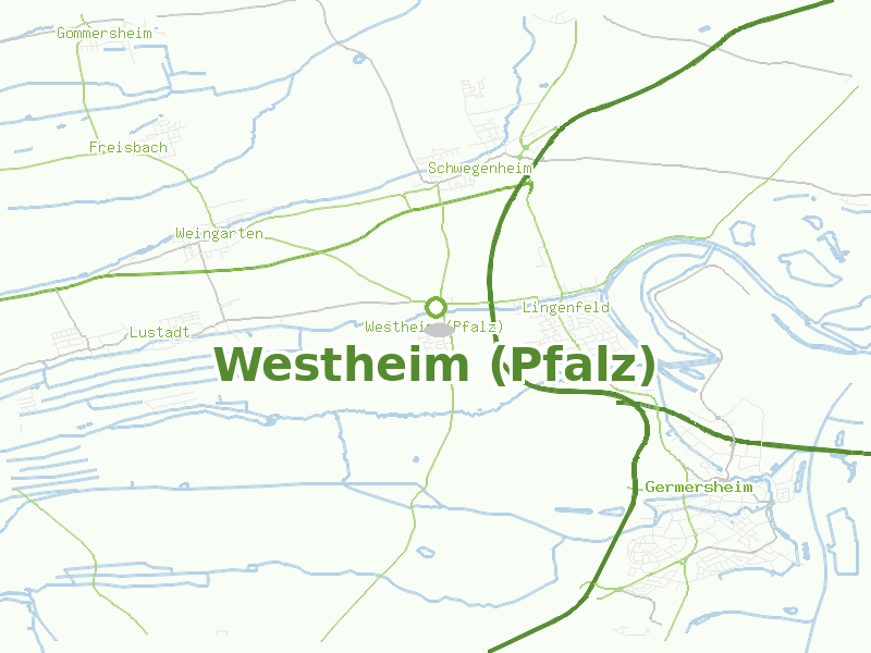 Karte von Westheim (Pfalz)